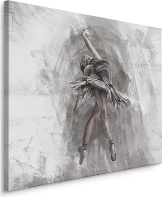 Produktbild von Muralo CANVAS Leinwand Bilder BALLERINA Ballett Malerei Kunst Tanz Beton Abstraktion Br. 50 cm x Hö. 50 cm