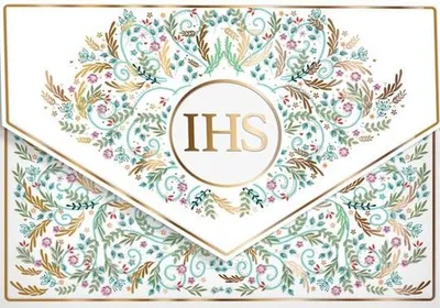 Image de Carnet A5 - Motif IHS avec enveloppe