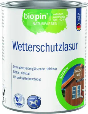 Produktbild von Biopin Wetterschutzlasur 750 ml kastanie