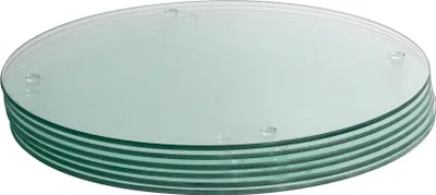 Produktbild von Harbour Housewares Runde Glas-Tischsets – 30 cm – Transparent – ??6er-Pack