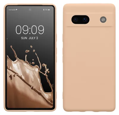 Produktbild von kwmobile Handyhülle für Google Pixel 7a Hülle - weiches Handy Silikon Case - Schutzhülle Cover - Pastell Pfirsich