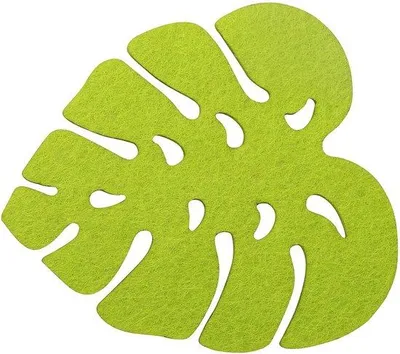 Produktbild von Vilt Onderzetters 4 Stück, Grün, 10,6 x 9,6 x 1,5 cm