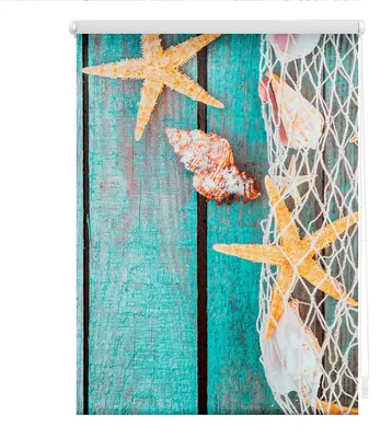 Zdjęcie produktu dla Roleta Klemmfix, montaż bez wiercenia, nieprzezroczysta, wzór Bretter Beach – 80 x 150 cm (szer. x dł.)