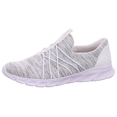 Produktbild von Rieker Damen Slip-On Sneaker Stoff Halbschuh 54071, Größe:41 EU, Farbe:Weiß
