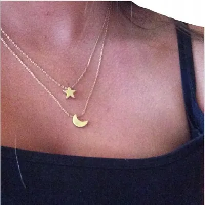 Produktbild von Celebrity Choker Halskette Lang Boho Gold 22