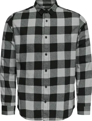 Produktbild von ONLY & SONS Freizeit Flanellhemd Kariert Holzfäller Karo Shirt Größe: S (37/38)