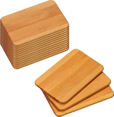 Produktbild von 15 Stück Frühstücksbrettchen, Buche - 23 x 15cm