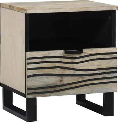 Obrázek produktu pro vidaXL Noční stolek, 2 kusy, bílá barva, rozměry 40 x 33 x 46 cm, materiál: dřevotříska