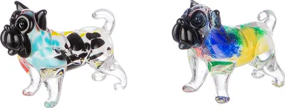 Immagine prodotto di Gilde Figur (klein), Bulldogge, "Salto", Glas, mehrfarbig, L. 1.5 cm, B. 5.5 cm, H. 4 cm 51915 4063387519158 2 Stück (2-fach sortiert)