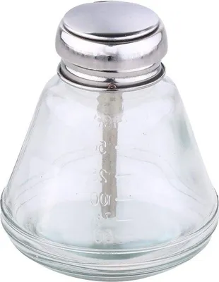 Produktbild von Handliches, 180 ml großes, leeres Glasvorratsgefäß für Reisen mit Durchdrücköffner und Flüssigkeitsbehälter.