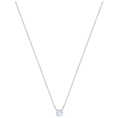 Produktbild von Swarovski 5408442 Kette Anhänger Attract Round Weiss Silber-Ton