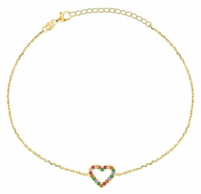 Immagine prodotto di Affascinante bracciale con cuori placcato in oro BRC39YRBW