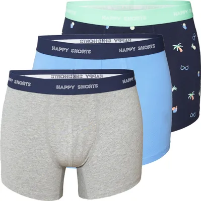 Produktbild von Happy Shorts Herren Retro Pants 3-Pack Jersey - Summer - Größe S
