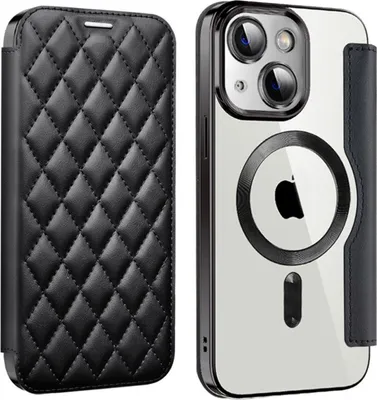 Produktbild von Für Apple iPhone 15 360 Grad Full Body Magsafe RFID Anti Datenklau Kunst Leder Hülle Tasche Smart Cover