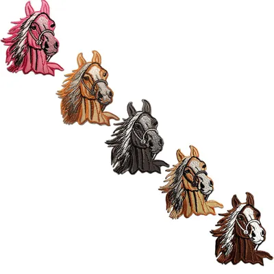 Obrázok produktu pre Horse Stallion Animal - záplata, nažehľovacia záplata, nášivky, nášivky, nažehľovacie, veľkosť: 7,3 x 9 cm