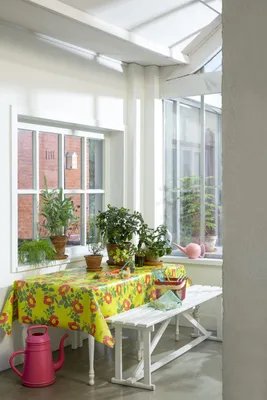 Image de Toile cirée Captain Cook 160 cm ronde | Nappe lavable | Wildflowers Celery