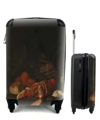 Produktbild von MuchoWow® Koffer Handgepäck Trolley Rollkoffer Kleine Reisekoffer mit 4 Rollen - Stilleben - Gemälde von Jan Davidsz. de Heem - Cabin Size < 55x40x23 cm & 55x40x20 cm - Fotokoffer - Kabinenkoffer - Boardgepäck - Reise-Box - Reisekoffer - Reisegepäck - Koffer mit Bild - Trolley für Kinder
