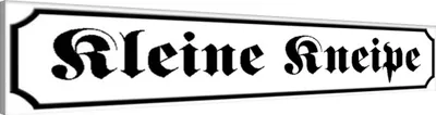 Produktbild von vianmo Holzschild 10x46 cm kleine Kneipe Bar Bier Essen Trinken