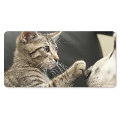 Produktbild von MuchoWow® Mauspad Mousepad Katze - Hund - Pfote 60x30 cm - Mousepads - Maus Mat - Pad - Mausunterlage - Nachhaltig