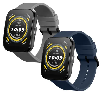 Produktbild von kwmobile 2x Uhrenarmband für 22mm Amazfit Bip 6 / Bip 5 Unity / Bip 5 / GTS 3 / Balance 2 / Helio Strap Armband - Fitnesstracker Band Set aus TPU