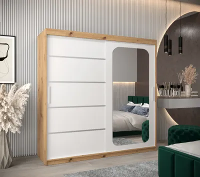 Obrázek produktu pro Zrcadlová skříň DONICELA 3 - 200 cm, artisan / bílá