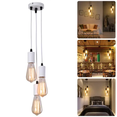 Image de Lampe à suspendre Suspension de lampe E27 Lustre vintage Plafonnier pour cuisine salle à manger chambre salon déco
