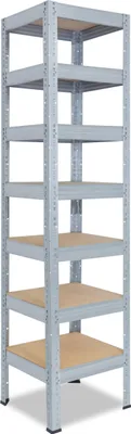 Produktbild von shelfplaza PRO 230x60x60 cm Schwerlastregal in verzinkt mit 7 Böden und 142 kg Traglast pro Boden