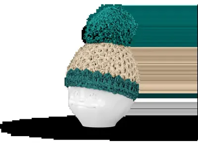 Image de FIFTYEIGHT PRODUCTS T015536 FIFTYEIGHT Eierbecher Mützchen elfenbein/smaragd