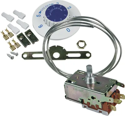 Produktbild von easyPART passend für 10027593 RANCO Thermostat Kühlthermostat Kühlschrank Kühlgerät mit automatischer Abtauung Alternativ VT9 K59-L1102 wie VT91200mm Kapillarrohr 3x6,3mm AMP