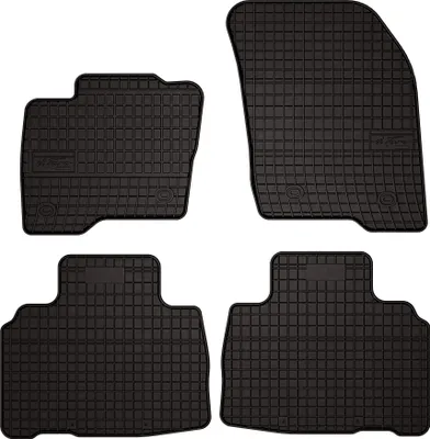 Produktbild von Gummifußmatten passend für Ford Edge MK2 (SUV, Bj. 2014-) –  schwarz, passgenau, mit Befestigungen set 4 Stk. - Gummi-Automatten