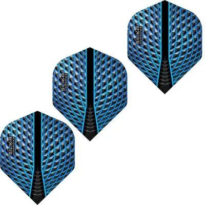 Produktbild von Harrows - Dart Flights, Kieselerde 3er-Pack PP6379 (Einheitsgröße) (Blau/Schwarz)
