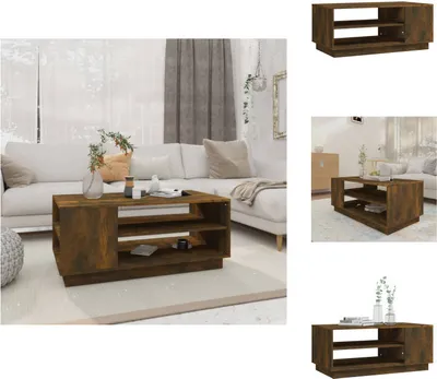 Obrázek produktu pro vidaXL Konferenční stolek kouřový dub 102x55x43 cm materiál na bázi dřeva - Konferenční stolky