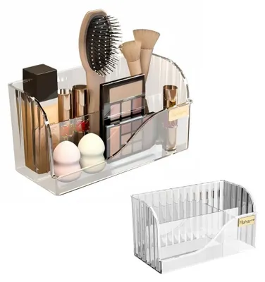 Produktbild von 2 Stück Makeup Organizer - Kosmetik Aufbewahrungsbox mit 4 Fächern