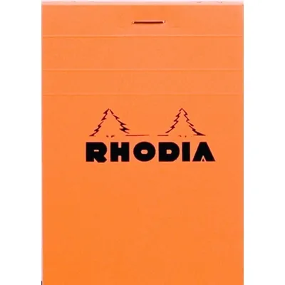 Produktbild von Rhodia N°12, Einfarbig, Orange, 80 Blätter, 80 g/m², Kariertes Papier, Softcover