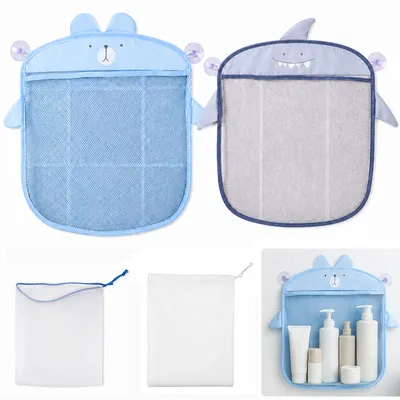 Imagen del producto de Organizador de baño con ventosas, 35 x 39 cm, juego de 2 unidades, para organizar el baño