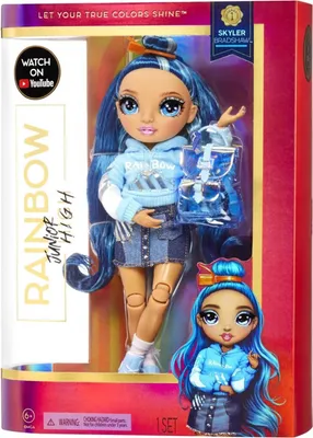Produktbild von Rainbow High Junior High Fashion Doll - Skyler Bradshaw (Blue), Modepuppe, Weiblich, 6 Jahr(e), Mädchen, 230 mm, Blau