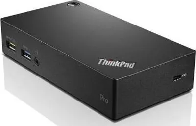 Produktbild von Lenovo ThinkPad USB 3.0 Pro Dock EU, Kabelgebunden, USB 3.2 Gen 1 (3.1 Gen 1) Type-A, 3,5 mm, 10,100,1000 Mbit/s, Schwarz, Kensington