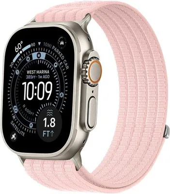 Produktbild von Nylon-Armband für Apple Watch 46 mm, 42 mm, 44 mm, 45 mm, 49 mm, elastisches Gewebe, Sportarmband, Klettverschluss