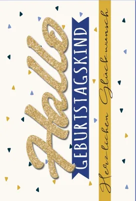 Produktbild von Geburtstag - Glückwunschkarte im Format 11,5 x 17 cm mit Umschlag
