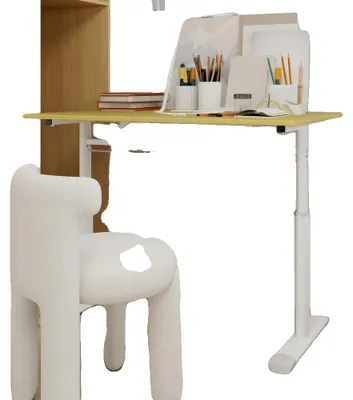 Immagine prodotto di Scrivania regolabile, regolabile in altezza, design multifunzionale, legno + 60×100 cm