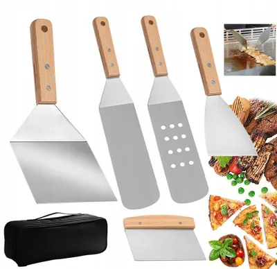 Produktbild von Edelstahl Grillzubehör-Set, 5-teiliges Grillwerkzeug