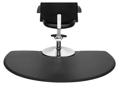 Obrázok produktu pre Polkruhová podlahová rohož do salónu, 3 ft x 5 ft, z PVC, s vláknitou výplňou, vodotesná, odolná proti korózii