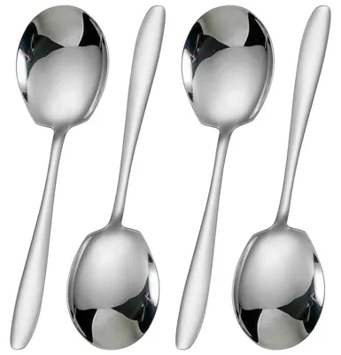 4 Edelstahl-Servierlöffel, 21,2 cm, spülmaschinengeeignet
