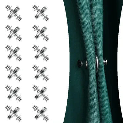 24 Magnet-Vorhanghalter, 20 mm, Silber, wasserdicht