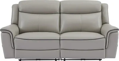 Produktbild von Vente-unique ADELIO, Liegestuhlsofa, Wohnzimmer, Grau, 3 Sitz(e), Grau, Leder