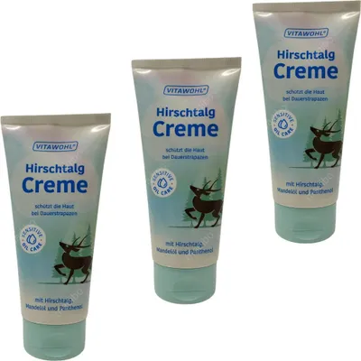 Produktbild von 3x100 ml VITAWOHL Hirschtalg Creme beruhig und pflegt Haut