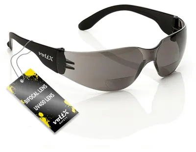 Zdjęcie produktu dla VoltX GRAFTER, okulary do czytania, dwuogniskowe, lekkie, z ochroną, kolor: szary dymiony, korekcja +1.5