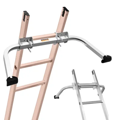 Produktbild von VEVOR Leiterstabilisator, Erweiterungsleiter Abstandshalter, Schwerlast Flügelspann/Wandleiterzubehör für Dachrinnen, Einfach zu bedienen & breite Anpassungsfähigkeit & rutschfeste Gummifüße, 150 kg Tragfähigkeit, Einfacher fester Typ