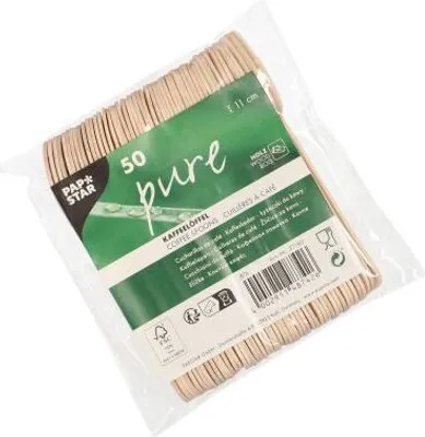 Produktbild von 1000 Kaffeelöffel Holz "pure" 11 cm
