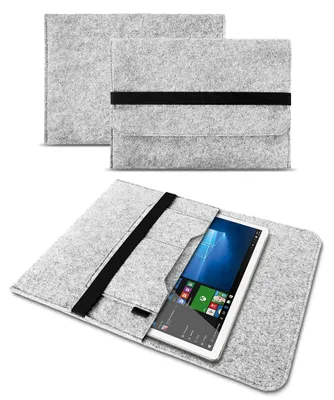 Produktbild von Tasche Tablet Samsung Galaxy Tab A6 10.1 Hülle Filz Case Sleeve Cover SchutzhülleFarben:Helles Grau